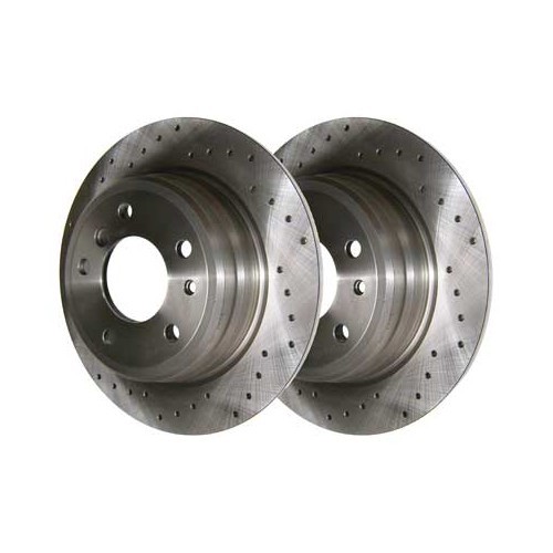  ZIMMERMANN drilled rear discs 300x10mm solid for BMW E34 - set of 2 - BH31200Z 