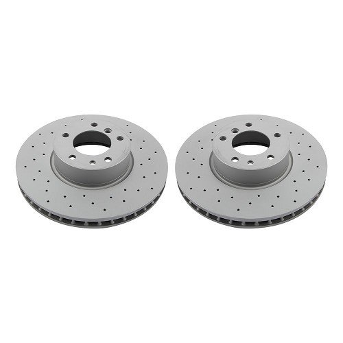 Disques de frein avant ventilés percés 324x30mm Zimmermann pour BMW Série 5 E39 Berline et Touring (04/1995-03/2000) - la paire  - BH31320Z