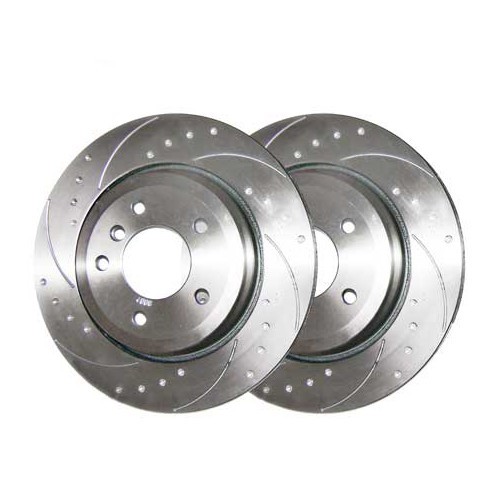  BremTech pointed grooved 332 x 30 mm front brake discs for BMW X5 E53 - BH31348 
