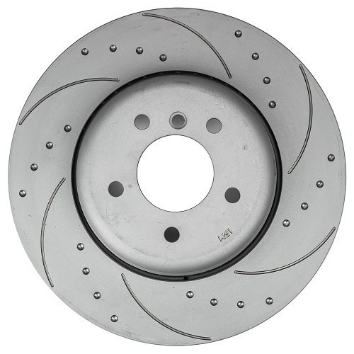 BREMTECH rear brake disc grooved/spiked 345 x 24 mm for BMW E60/E61 - BH31434
