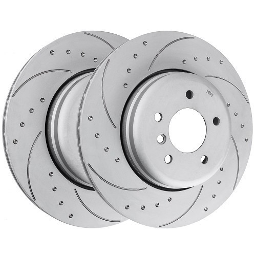  BREMTECH rear brake disc grooved/spiked 345 x 24 mm for BMW E60/E61 - BH31434 