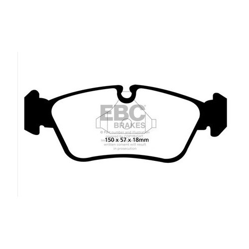  Pastillas de freno delantero EBC Negras para BMW E90 - BH40046-1 