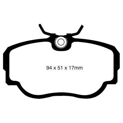 Front brake pads EBC Black for Bmw 3 Series E30  - BH50000