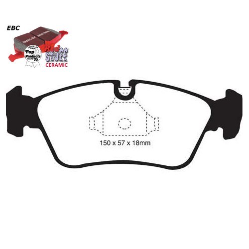  Front brake pads EBC red for BMW Z4 (E85) - BH50108-1 