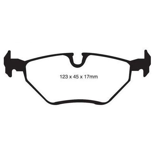 Set of Green EBC rear brake pads for BMW Z3 (E36) - BH51303