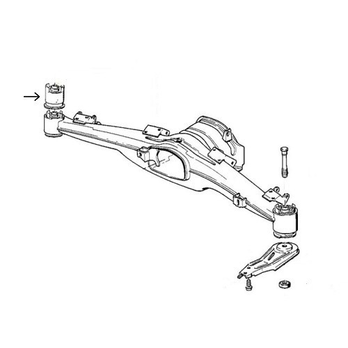 Verstärkter Silentblock links oder rechts an der MEYLE HD Hinterachse für BMW 5er E34 Limousine und Touring (03/1987-06/1996) - BJ42051