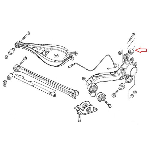 Silent block superiore forcellone per BMW E46 - BJ42149