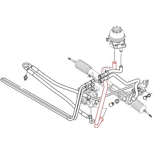  Tubo flexible entre la cremallera de dirección y el tarro para BMW X5 E53 desde el 07/02 -> - BJ51567-1 