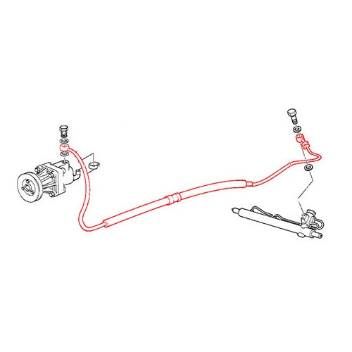 Pipe between power steering pump and rack - BJ51594