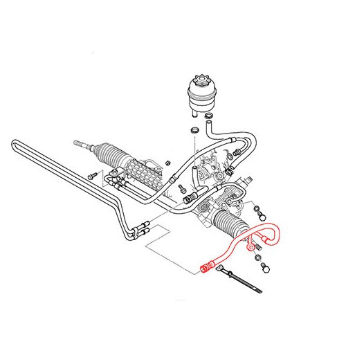 Return pipe towards power steering rack forBMW E46 - BJ51595