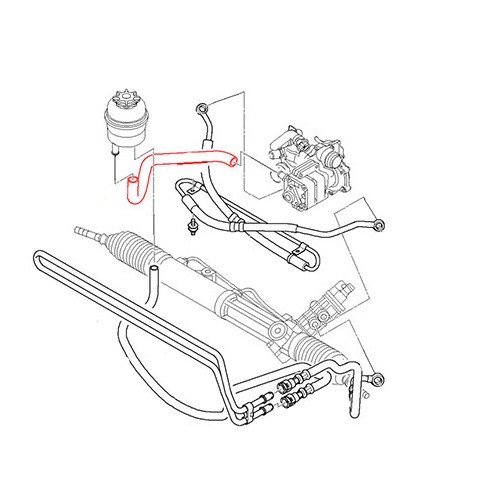  Pipe connecting the reservoir and power steering pump for BMW E46 - BJ51598-1 