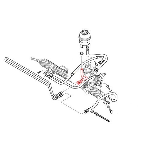  Return pipe to power steering reservoir for BMW E46 (4-wheel drive) - BJ51599-1 
