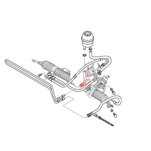 Return pipe to power steering reservoir for BMW E46 (4-wheel drive) - BJ51599