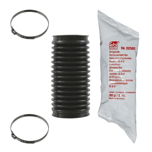     
                
                
    Soufflet de crémaillère droit FEBI pour BMW Série 3 E21 et E30 (02/1975-02/1994) - avec amortisseur de direction - BJ51602
