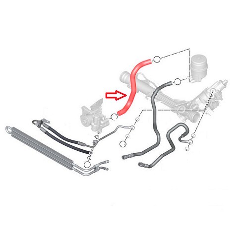  Power steering pump feed hose for BMW E90/E91/E92/E93 LCI - BJ51621-1 