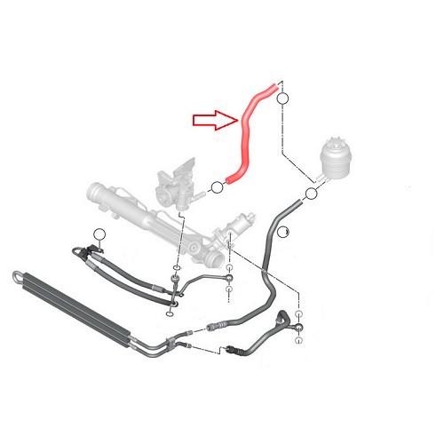  Power steering pump supply hose for BMW 1 series E81-E82-E87-E88 125i and 130i - BJ51680-1 