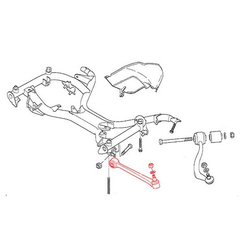 Bras de suspension alu inférieur droit pour BMW E39 - BJ51738-1 