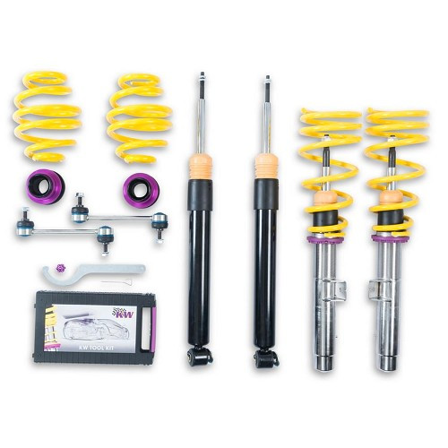     
                
                
    Kit combiné fileté KW version V2 line pour BMW Série 3 E46 M3 Coupé et Cabriolet (07/1999-08/2006) - réglable en détente - BJ56483
