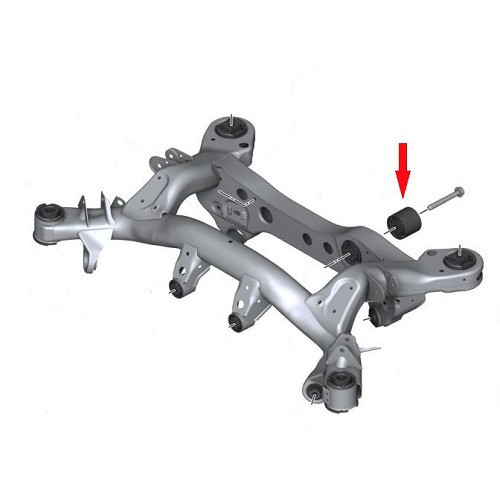 Reinforced rear bumper on MEYLE HD axle carrier for BMW 1 Series E81 E87 E87LCI Sedan E82 Coupé and E88 Cabriolet diesel (07/2005-10/2013) - manual gearbox - BJ80024