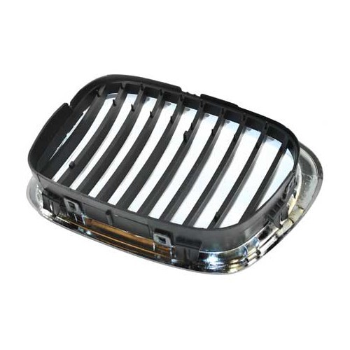 Right black/chrome-plated radiator grille for BMW E39 from 09/2000-> - BJ80055-2 