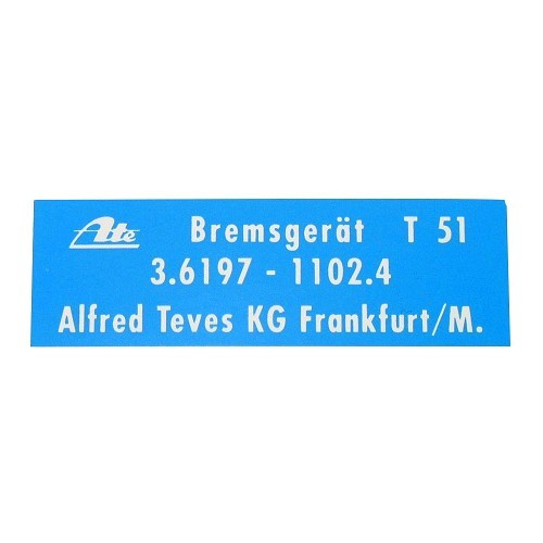  ATE Brake Booster sticker - BK20024 