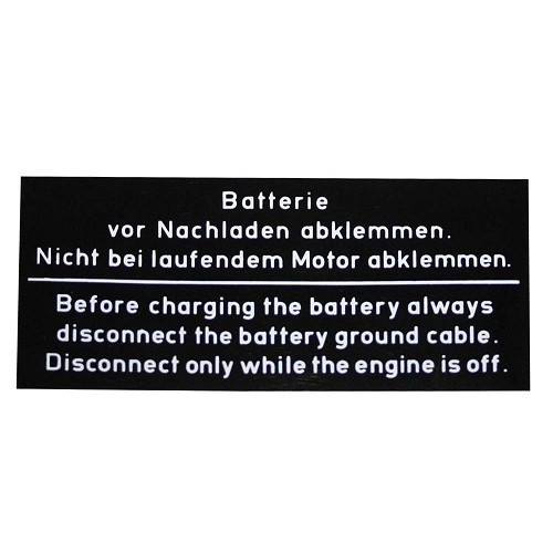  Battery warning sticker - BK20026 