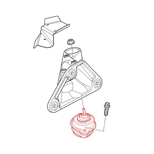 Silentbloc per motore destro per BMW E46 (qualità superiore) - BS10021