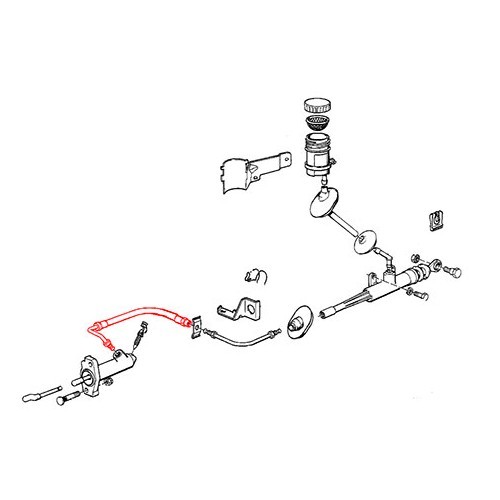  Flexible de récepteur d'embrayage pour Bmw Série 6 E24 (07/1986-09/1988) - BS33047-1 