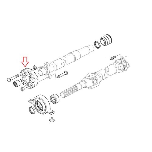  Reinforced transmission flex disc, 110 mm, for BMW E90/E91/E92/E93 - BS40033-1 