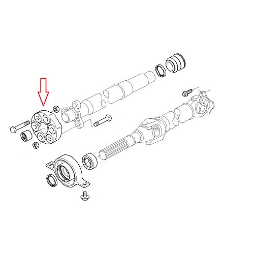  Transmissie Flector 135 mm voor BMW E90/E91/E92/E93 LCI - BS40043-1 
