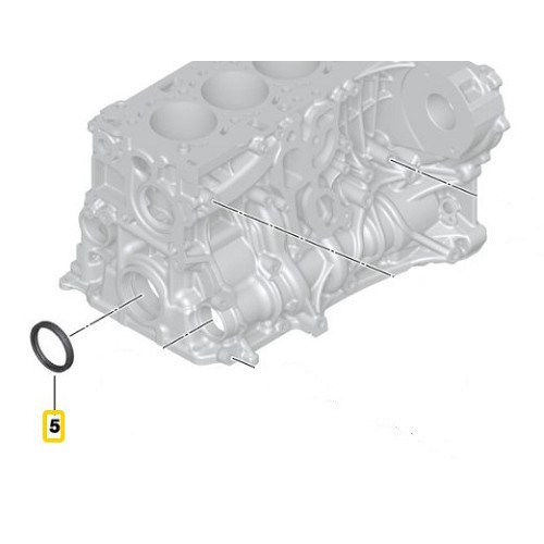 Febi damper pulley spi gasket for Bmw 3 Series F30 Sedan and F31 Touring (05/2011-10/2019) - Diesel - BS42027