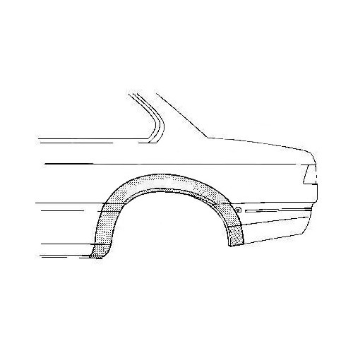  Arco do para-choques traseiro esquerdo para Bmw 6 Series E24 (10/1975-06/1989) - BT10001 