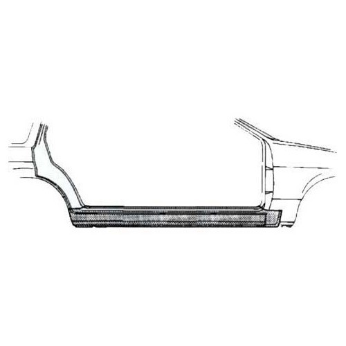  Right-hand side skirt for BMW E30 2-door, except Cabriolet - BT10122-1 