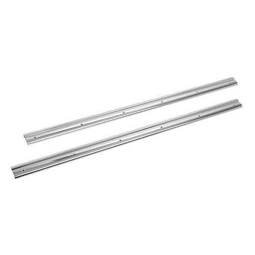     
                
                
    Seuils de portes gauche et droit en aluminium poli sans joints pour BMW Série 02 E10 phase 1 (03/1966-04/1972) - la paire  - BT11126
