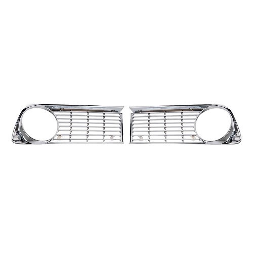  Front grill for the right and left headlights chromed for BMW 02 Series E10 phase 2 (09/1973-07/1977) - BT20009 