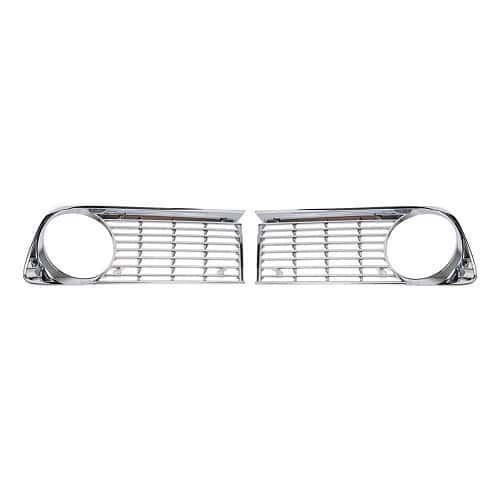  Front grill for the right and left headlights chromed for BMW 02 Series E10 phase 2 (09/1973-07/1977) - BT20009 