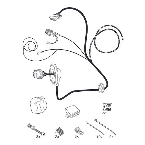 7-pin harness for BMW 3 SERIES E90, E91, E92 AND E93 (2004 - 2010) - BW00014