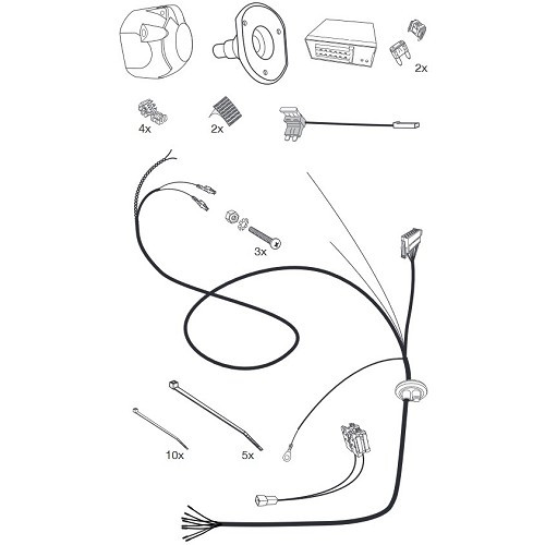 Cablaggio a 7 poli per MINI ONE E COOPER R56 (2006 - 2014) - BW00039