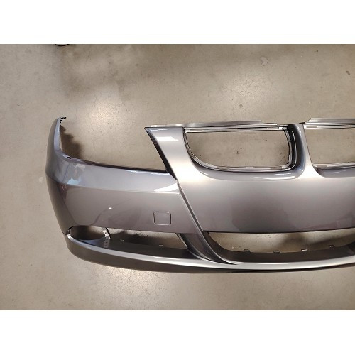 Original grey front bumper for BMW 3 Series E90 Sedan and E91 Touring phase 1 (-09/2008) - Second Choice - BX20641