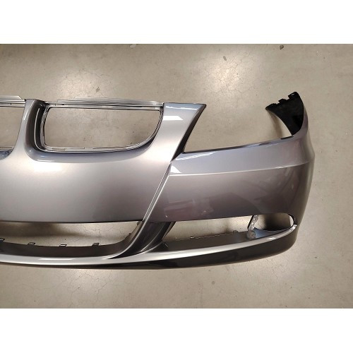 Original grey front bumper for BMW 3 Series E90 Sedan and E91 Touring phase 1 (-09/2008) - Second Choice - BX20641