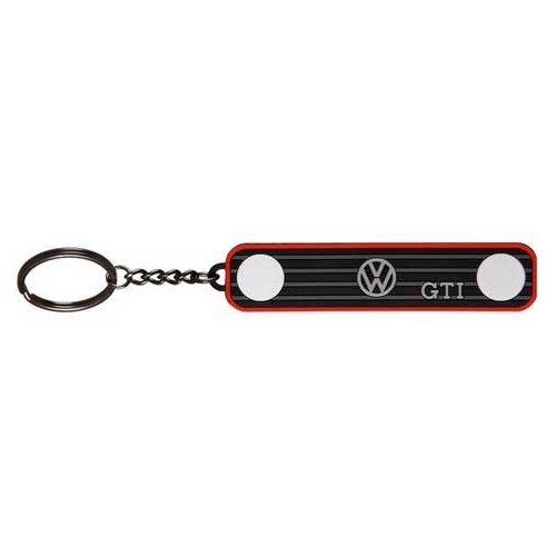     
                
                
    Porte-clé calandre de Golf GTI avec liseret rouge en caoutchouc PVC - C001133
