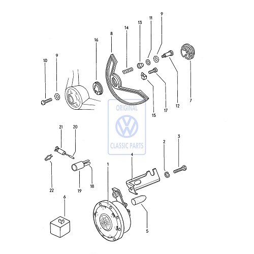  Claxonknop veer voor VW Karmann-Ghia, Combi, LT - C026341-1 