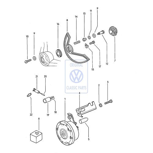  Hupenknopffeder für VW Karmann-Ghia, Kombi, LT - C026341-1 