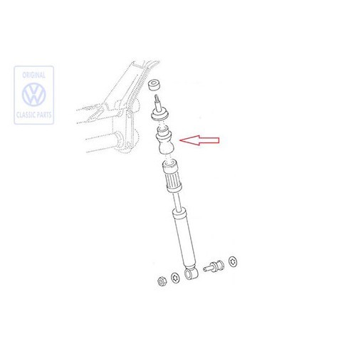  1 Front cushion shock-absorber for VW 181 - C042223 