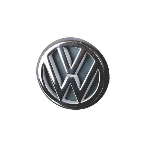  Logo adhésif VW chromé sur fond noir de coffre pour VW Golf 3  Berline (08/1991-03/1992) - C053827-1 