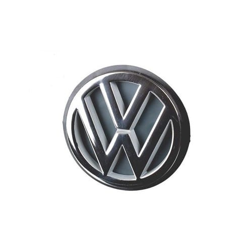  Logo adhésif VW chromé sur fond noir de coffre pour VW Golf 3  Berline (08/1991-03/1992) - C053827-1 