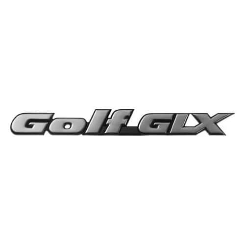 Selbstklebendes Emblem GOLF GLX verchromt auf schwarzem Hintergrund von der Rückseite für VW Golf 3 GLX (1995) - C053851 