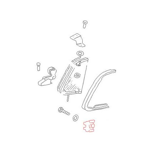 1 front window deflector brake for Volkswagen Beetle, Combi, type 3 - C073666