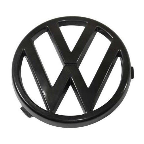  Logo VW 84mm noir de calandre 7 barrettes pour VW Polo 2 86C GT G40 (09/1985-09/1989) et VW Jetta 2 (12/1983-07/1987) - C132832 