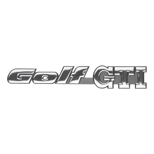     
                
                
    GOLF GTI adhesive chrome emblem on black background for rear panel of VW Golf 3 GTI 8S (09/1991-06/1995)  - C133105
